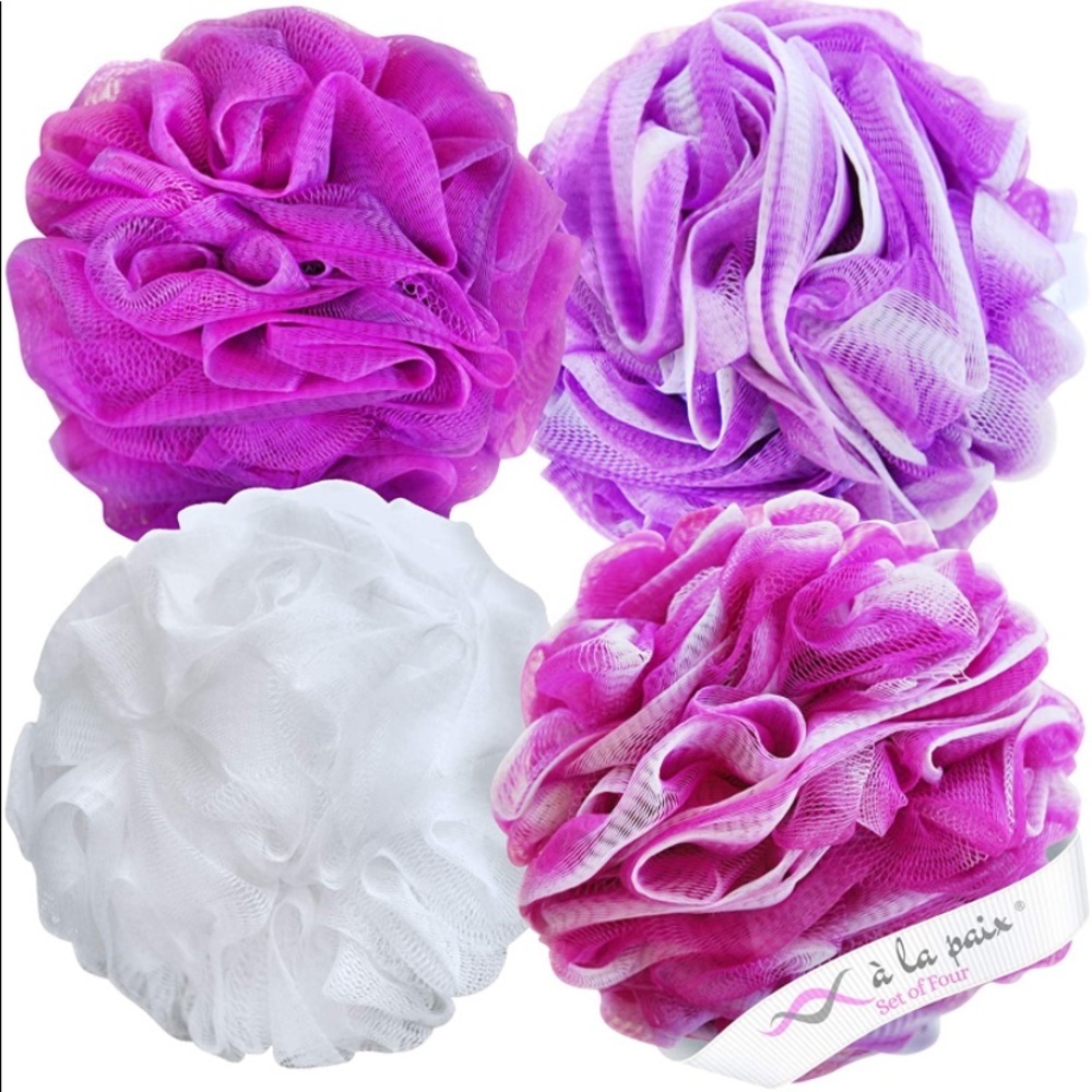 Loofah Bath Sponge XL 75g Set of 4 Exfoliating